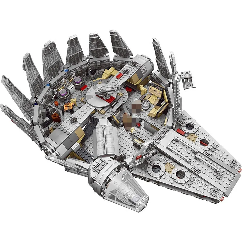 

1381 Pcs Force Awakens Compatible legoinglys Star Set Wars Series Millennium 79211 Falcon Model Building Blocks Toys Children