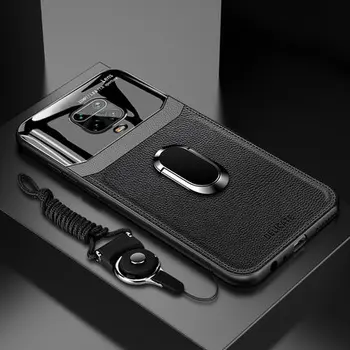 

For Xiaomi Redmi Note 9S Case Luxury Leather+hard PC With Stand Ring protective Back Cover Case for xiaomi redmi note 9 Pro max