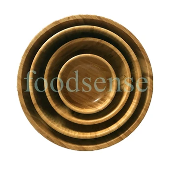 

4PCS/set Wood Salad Bowl Bamboo Salad Bowl Serving Bowl for Fruit Snacks Appetizers
