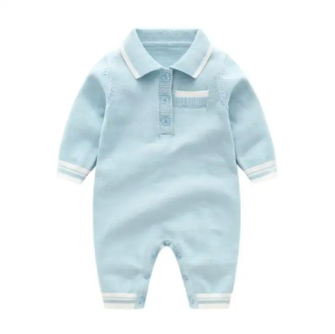 blue Orangemom/модный Вязаный комбинезон+ шапочка для девочек, детская одежда на Рождество, унисекс, подарок на год, комбинезон для новорожденных мальчиков - Цвет: blue