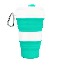 550 мл холодный большой емкости чайник силиконовая складная чашка напольная портативная телескопическая складная силиконовая чашка