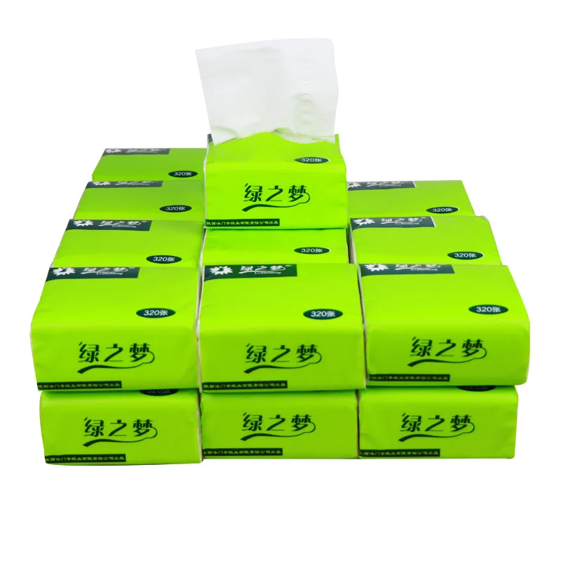 

Pure mu jiang zhi lv zhi meng Paper Extraction Affordable Family Pack 10-Pack of Tissue Face Towel Household Toilet Paper Paper