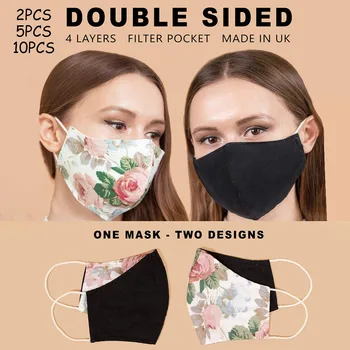 

PM2.5 Breathable Outdoor Adult Unisex Washable Anti Dust Mask Anti-ultraviolet Printed Mask Mask Washable Reusable Mouth Mask#40
