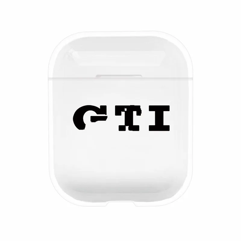 Черный чехол для наушников с рисунком, прозрачный чехол для airpods 1/2, Bluetooth, беспроводная гарнитура, милый Жесткий Чехол для зарядки - Цвет: Красный