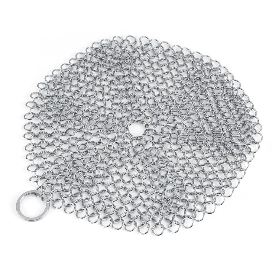 Прочная нержавеющая сталь Chainmail чистая кастрюля щетка кухонный горшок Сковорода очиститель губка сковорода духовки чистящий инструмент простой в использовании