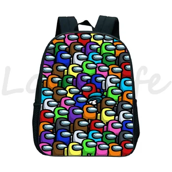 

Children Game Among Us Backpack Beautiful pattern Bookbag kids Kindergarten Schoolbag Among Us Anime Lovely Rucksack 12 inch