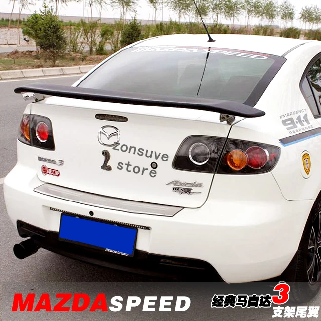 Подходит для Mazda 3 2008-2013 лет спойлер спорт АБС-пластик углеродное волокно вид
