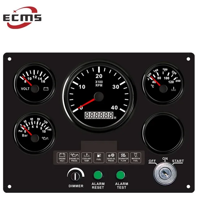 ECMS Diesel Generator Boat Engine Gauges Instruments Panels Control Box
