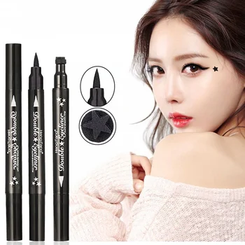 

Women Waterproof Anti-smudge Double-head Liquid Eyeliner with Eye Makeup Stamp LDO99
