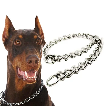 

Durable Stainless Steel Dog Chain Collar Adjustable Pet Collar Walking Dog Traction Rope Metal Pet Necklace For Small Medium Dog