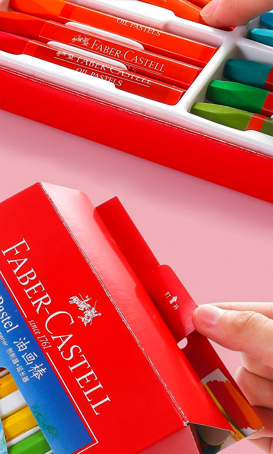 Jardim de Infância Faber-castell Óleo Pastel 24 36 48 Cor Hexagonal Cera Canetas Flor Vara Bebê Graffiti Caneta 12 - 8 High Quality Material escolar e de escritório
