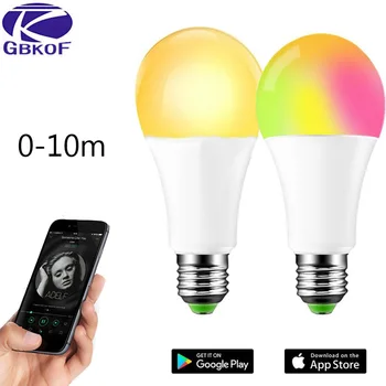 

New 15W Bluetooth Smart Bulb LED 5W 10W RGB Magic Lamp E27 Color Change Light Bulb Smart Home Lighting Compatible IOS/Android