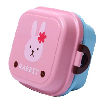 

Cute Healthy Plastic Double Layer Lunch Box Cartoon Kids Bento Boxes Food Container Children Lunchbox BPA Free-30