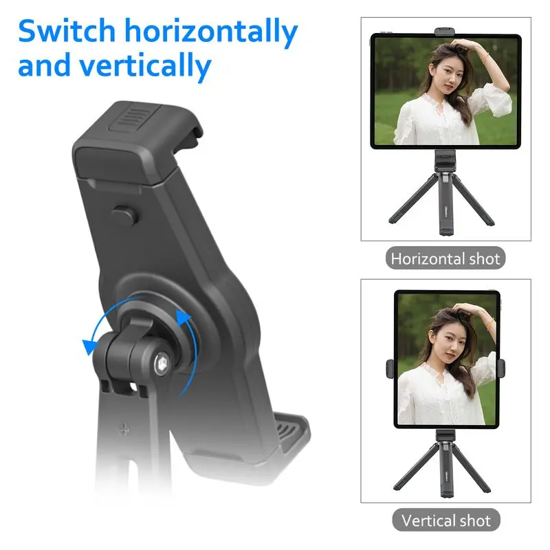 Ulanzi ST-20 Adjustable Vertical Shooting Mount Plastic Tablet Mount Holder Mobile Stand Conference Lecture Live Tripod Mount