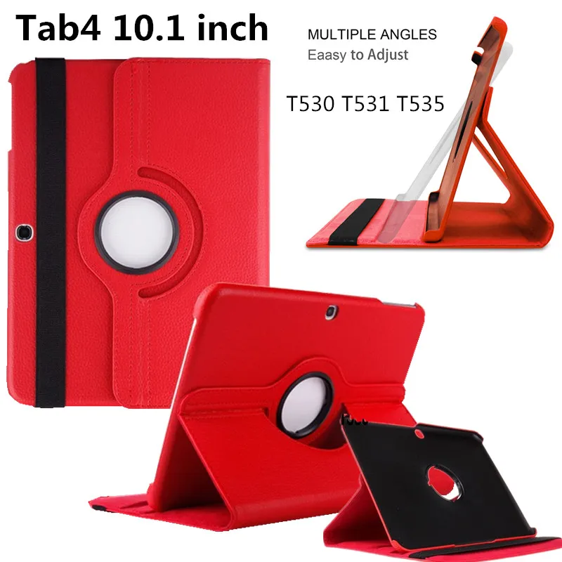 Чехол для samsung Galaxy Tab 4 10,1 ''T530 T531 T535 из искусственной кожи Smart Stand 360 Вращающийся чехол для samsung Tab 4 10,1 чехол+ ручка