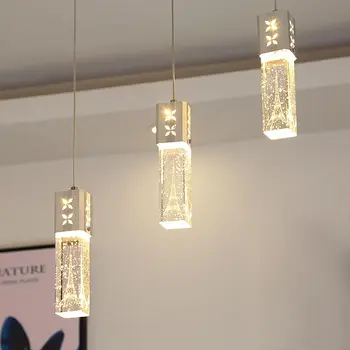 

Crystal Led Hanging Lamp Modern Luxury Pendant Light Living room Dining Room Kitchen Design Decor Indoor Home Lighting Fixture