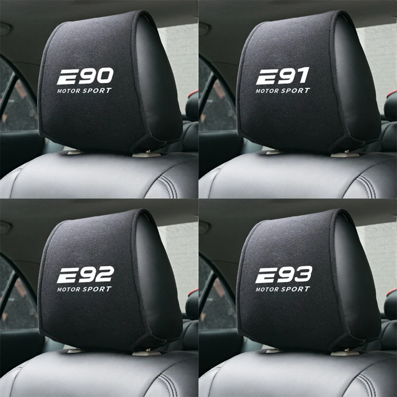 1 шт. чехол на подголовник автомобиля подходит для BMW E93 E92 E91 E90 E87 E70 E62 E61 E60 E53 E46 E39 E36
