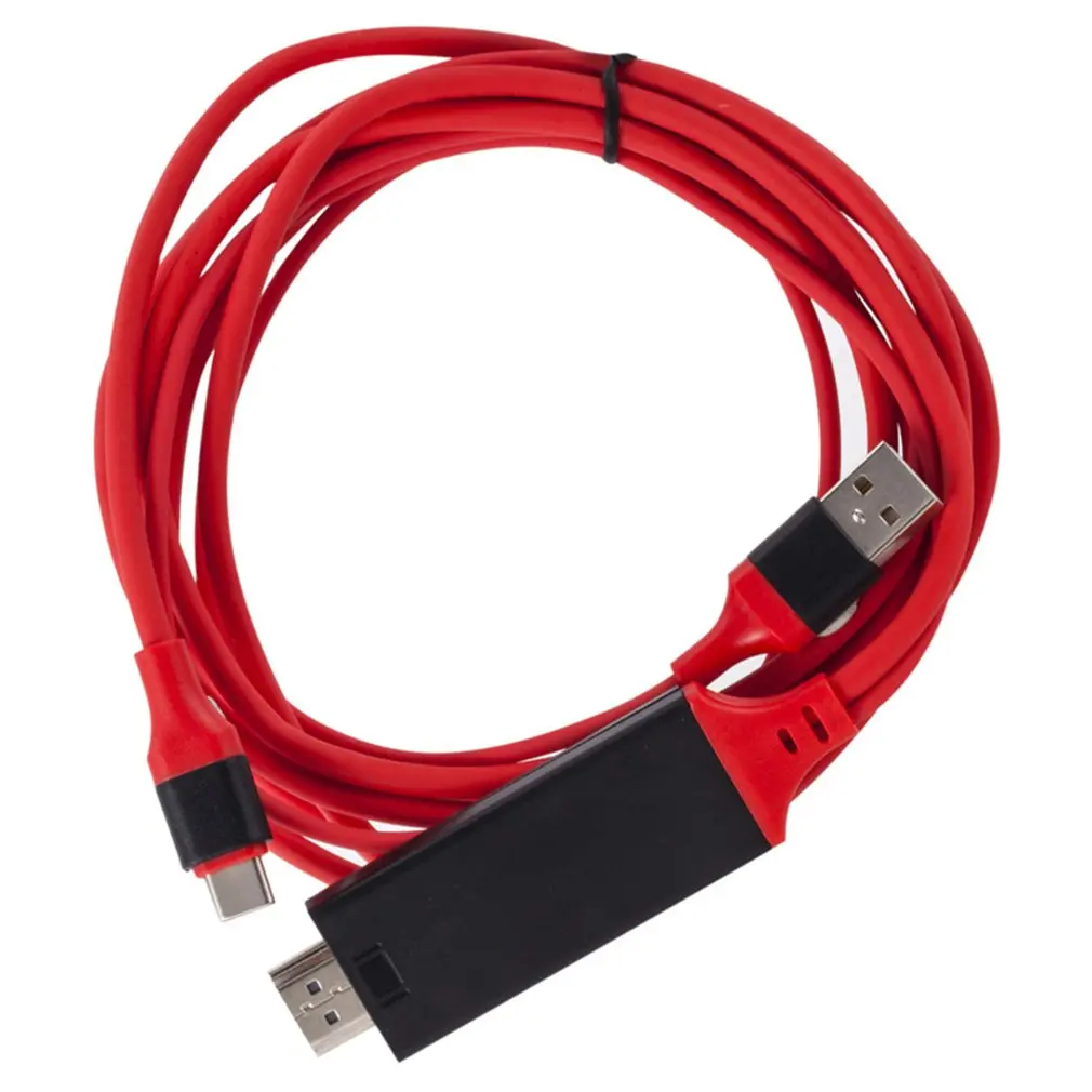 Кабель type-C к HDMI Поддержка Usb зарядки type-C к HDMI 4K* 2K HD адаптер кабель type-C к HDMI с кабель для зарядки с адаптером