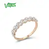 VISTOSO-anillo de oro rosa 585 de 14K para mujer, sortija de compromiso con diamantes brillantes glamurosos, regalo de aniversario, joyería fina ► Foto 1/6