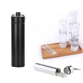 

88x27mm Waterproof Long Toothpick Holder Seal Bottle Eco-Friendly Ultralight Outdoor Portable Aluminum Cotton Swab Container