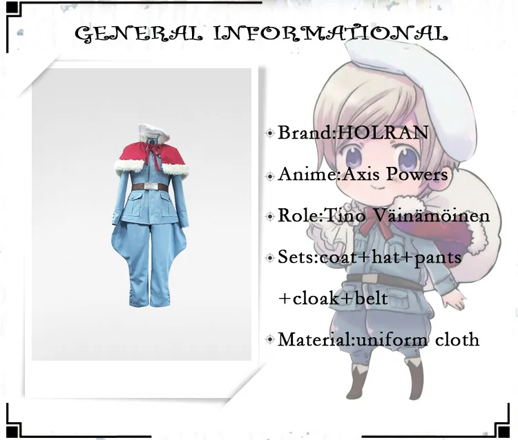 Axis Powers Hetalia APH Finland; комплект костюмов для косплея