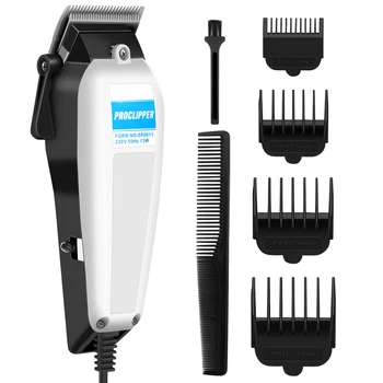 

Adjustable Cut Length Men'S Electric Shaver Electric Hair Clipper Hair Trimmer Cutting Machine With 4 Guide Comb EU Plug