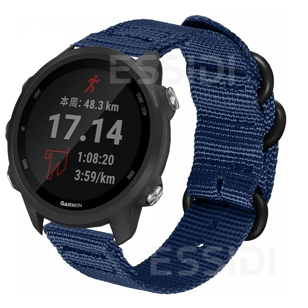Essidi 20mm Nylon Watch Strap For Garmin Forerunner 245 645 158 55 Sports Bracelet Wrist Band Loop For Vivoactive 3 3 music
