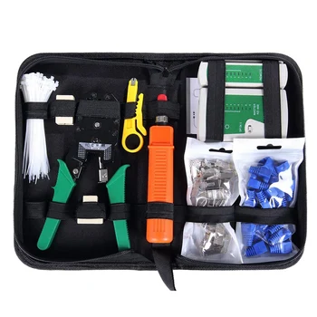 

9 in 1 Network Repair Tools Kits - Computer Maintenance Repair LAN Network with Crimp Stripper Tool Set