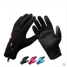 New Arrival Touch Screen Mens Male Touch Screen Winter Warm Fleece Lined Thermal Gloves For Riding Skiing