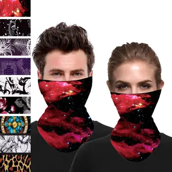 

Starry Sky Skull Leopard Moon Sun Triangle Scarf Women Fashion Windproof Bandana Magic Multifunctional Half Face Cover Outdoor
