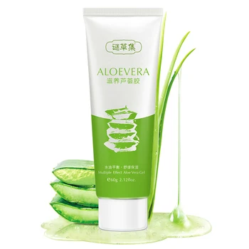 

60ml Face Cream Aloe Soothing Gel Aloe Vera Gel Skin Care Remove Acne Moisturizing Day Cream After Sun Lotions Aloe Gel