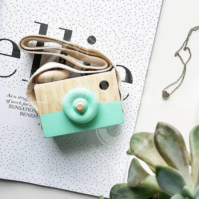 Lovely Montessori Hanging Wooden Camera Toys Children Early Educational Toys Bedroom Table Ornaments Decoration 6