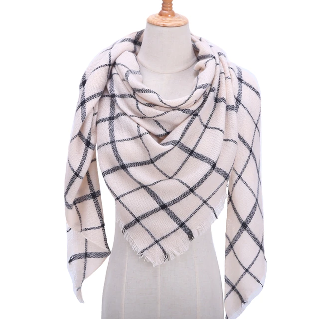 Designer 2021 knitted spring winter women scarf plaid warm cashmere scarves shawls luxury brand neck bandana pashmina lady wrap b29