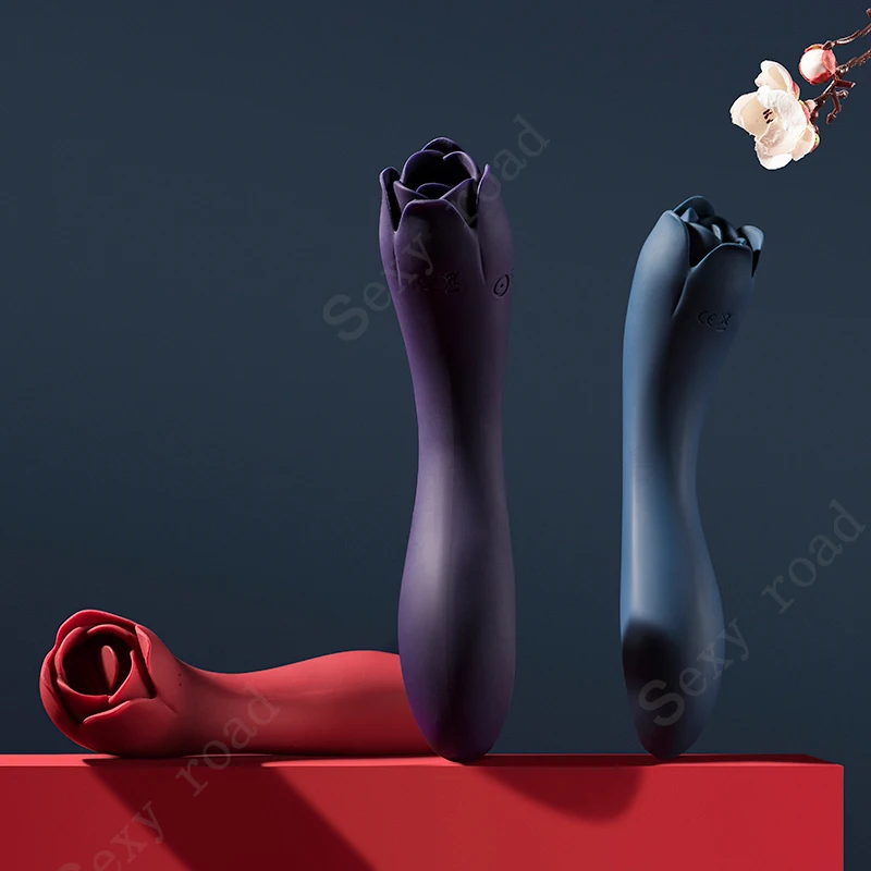 Oral Sex Licking Tongue Vibrator rose vibator Toys for Women sexy Silicone Dildo Vibrator clitoris sucking stimulator massager 5
