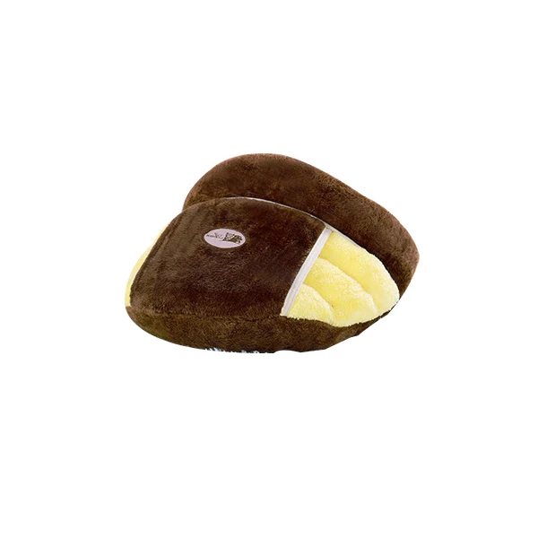 brown Кошка спальный мешок диваны ковер собака дом гамбургер короткая плюшевая подушка маленькая подстилка для домашних животных кровать для щенка горячие товары для домашних животных - Цвет: brown
