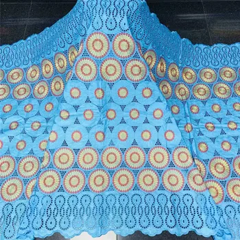 

5 yards New arrival african Bazin riche fabric with beads embroidery lace / bazin riche dress material Nigerian KU071215