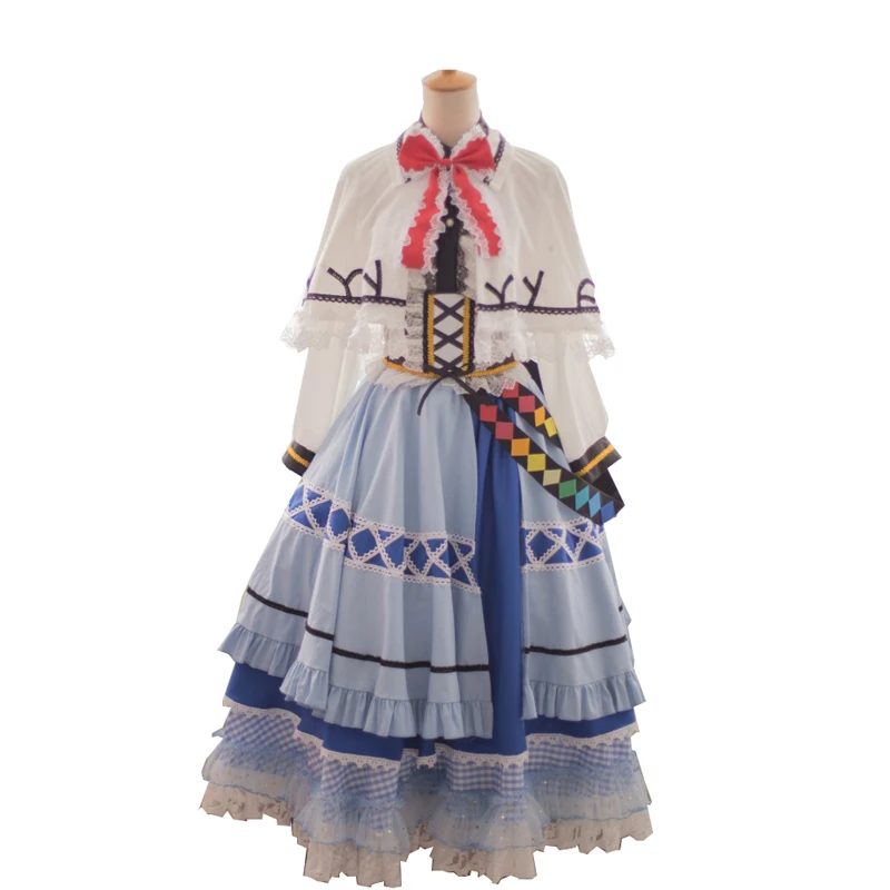 

Костюм для косплея игры Touhou Project Hinanawi Tenshi, роскошное официальное платье, полный комплект, искусственная кожа, изготовление на заказ любого размера