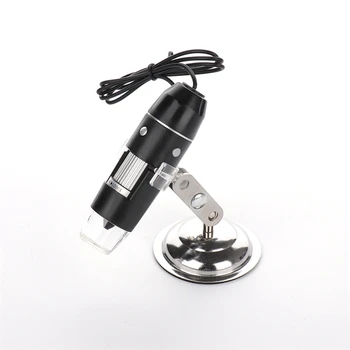 

0-1000X Microscope Handheld Portable Digital Microscope USB Interface Electron Microscopes with 8 LEDs Bracket for Observation