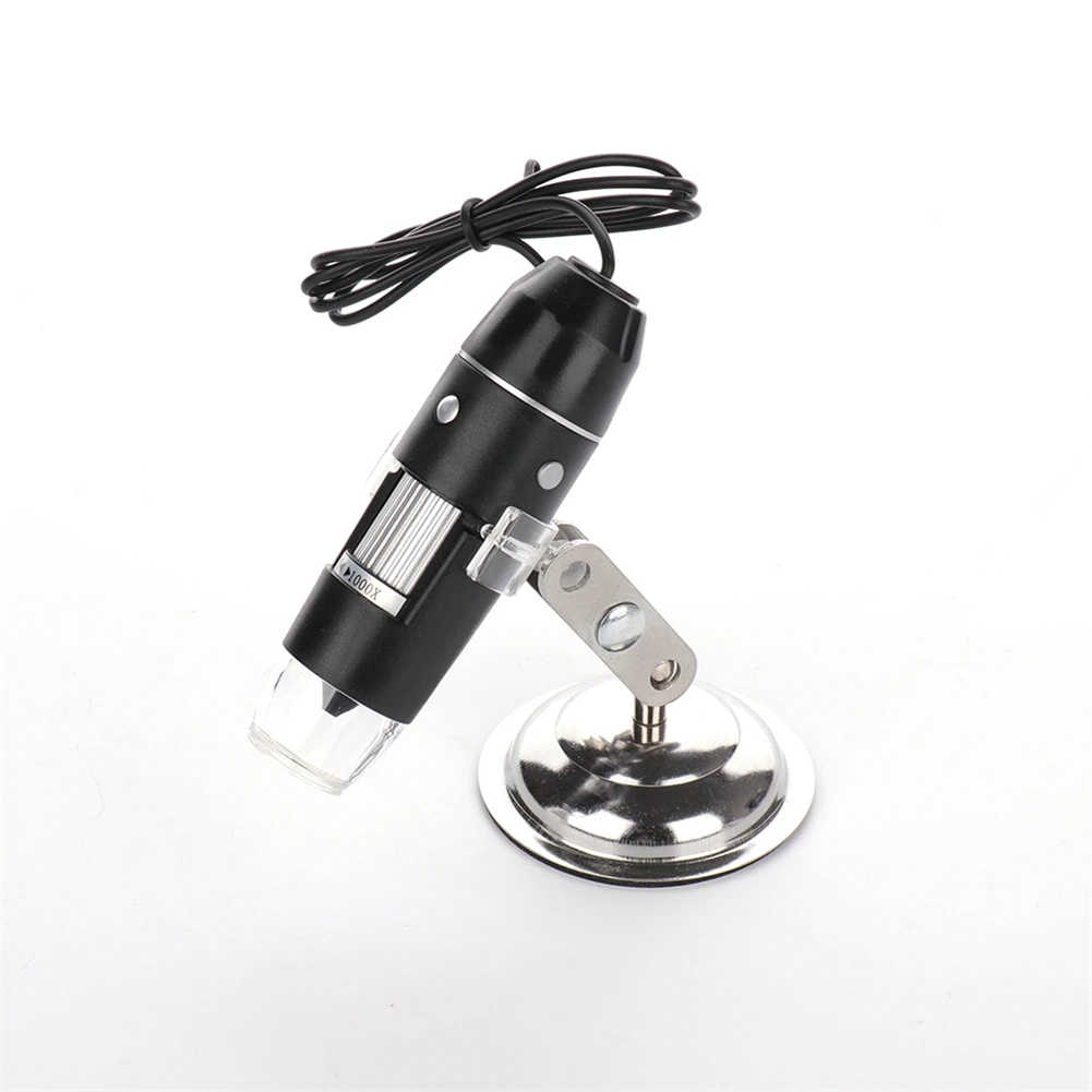 

0-1000X Microscope Handheld with 8 LEDs Bracket for Observation Portable Digital Microscope USB Interface Electron Microscopes