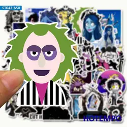 Autocollant graffiti des classiques du cinéma de Tim Burton, étiquettes décalcomanies à poser soi même sur téléphone, ordinateur, valise, mallette, planche de skate, 50 pièces, 