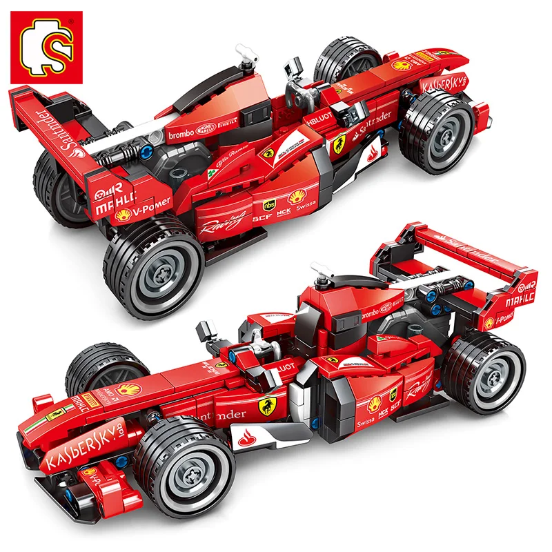 SEMBO 310 шт. Ferrared F1 гоночный автомобиль строительные блоки техника гонщик СуперКары