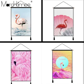 

Art painting sofa wall hanging painting meter box cover blanket flamingo bedside bedroom living room Background Home Decoration