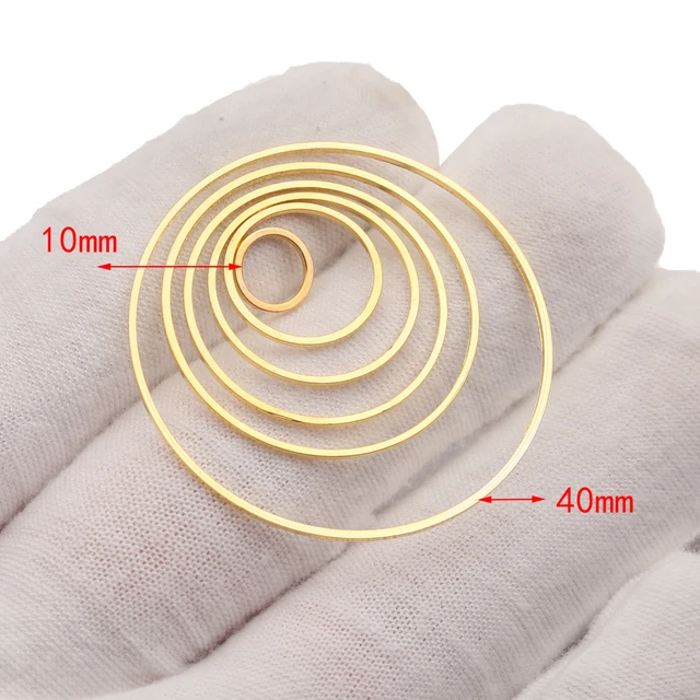 Anelli Placcati Oro 18K - 20 Pezzi Per Gioielli Fai Da Te, 27.5x25mm - Foto 11