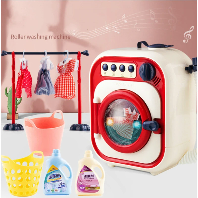 microfoon plannen gans Kinderen Wasmachine Speelgoed Set Elektrische Mini Drum Kan Draaien  Kinetische Energie Met Water Meisje Speelhuis Gift 3 jaar Oud|Meubel  Speelgoed| - AliExpress