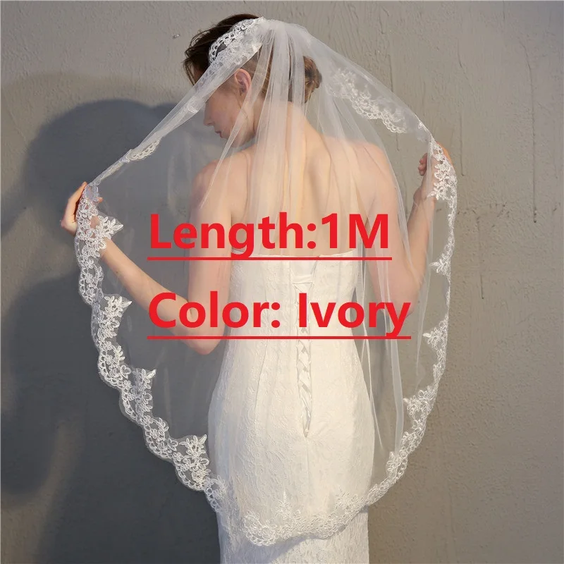 Fashion Lace Wedding Accessories Short Wedding Veil