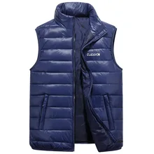 Плюс-размер Повседневный Зимний толстый парный Жилет пуховый хлопковый мужской жилет приталенный жилет