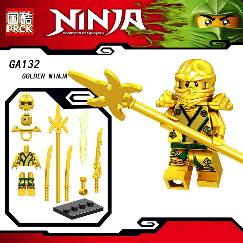 

Single Sale LegoINGlys Ninjagoed Figures ZANE GOLDEN NINJA COLLE LLOYD JAY KAI Building Blocks Diy Toys Children Gift GA132