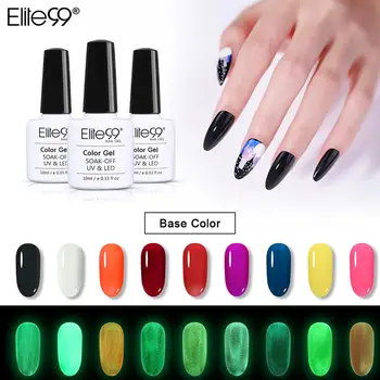 

Elite99 10ml Glow In The Dark Gel Varnish Semi Permanent UV Nails Gel Polish Primer for Nails Soak Off Luminous Gel Lacquer