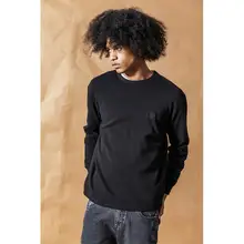 SIMWOOD 2019 Autumn New Long Sleeve T-shirt Men plaid embroidered logo plaid tshirt pullover top 100% cotton t shirt 190272 SIMWOOD 2019 Autumn New Long Sleeve T-shirt Men plaid embroidered logo plaid tshirt pullover top 100% cotton t shirt 190272