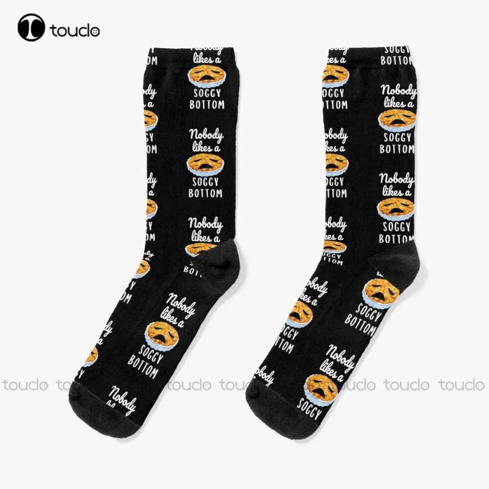 

Soggy Bottom British Bake Off Cooking Chef Socks Halloween Socks Women Christmas New Year Gift 360° Digital Print Women Men